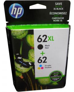 HP N9H67FN (62XL + 62) Black High Yield and Tri-Color Combo Pack