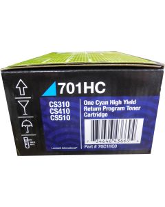 LEXMARK 70C1HC0 Cyan High Yield Return Program Toner 3k