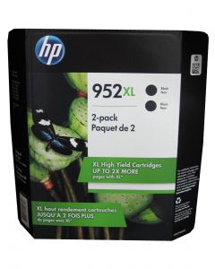 HP N9K29BN (952XL) Dual Pack High Yield Black Ink Cartridges