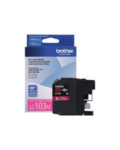 BROTHER LC-103M XL High Yield Magenta Ink Cartridge 600 page yield