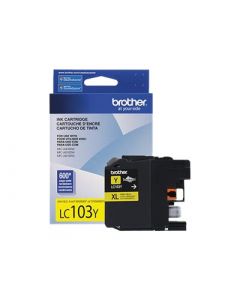 BROTHER LC-103Y XL High Yield Yellow Ink Cartridge 600 page yield