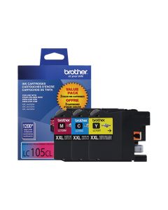 BROTHER LC-105CL XXL Color Ink Cartridges 3 Pack