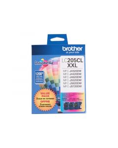 BROTHER LC-205CL XXL Color Ink Cartridges 3 Pack