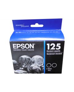 EPSON T125120-D2 (125) Black Ink 2-Pack
