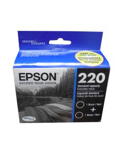 EPSON T220120-D2 Black Dual Pack Ink Cartridges