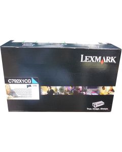 LEXMARK C792X1CG Cyan Extra High Yield Toner 20k
