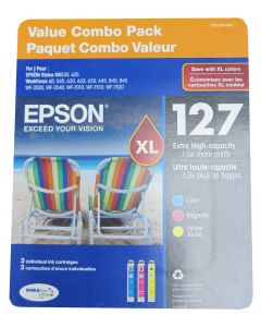EPSON T127520-SVH (127) Multi-Pack Extra High Yield Ink 3-Color CMY
